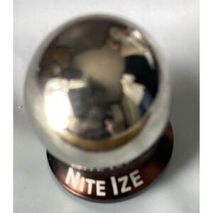 Miniature Globe Desktop Ornament Black Base Silver Tone Ball